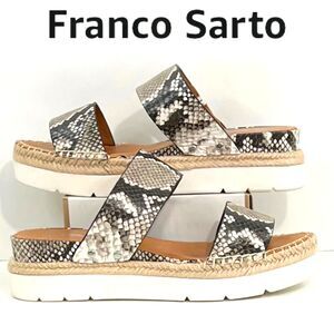 EC Franco Sarto Cappy Leather Platform Sandals size 6.5